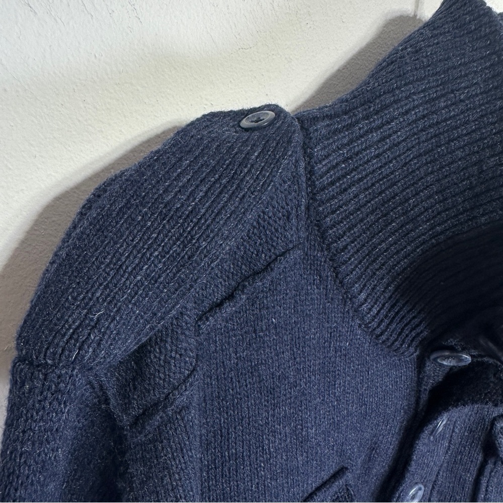 Unlisted by Kenneth Cole Wool Blend Sweater Men XL Mock Neck Pullover Navy - Picture 8 of 11